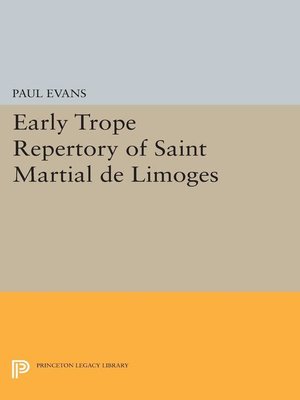 cover image of Early Trope Repertory of Saint Martial de Limoges